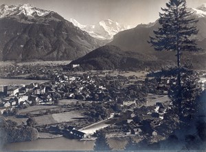 Switzerland Interlaken Jungfrau Alpes old Photo 1900