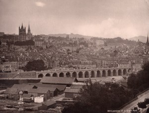 Lausanne Panorama Bridge Switzerland old Photo 1890