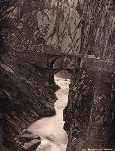 Teufelsbrucke bei Andermatt Switzerland old Photo 1890