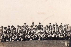 Woman Group Student Fashion Japan old Photo 1910