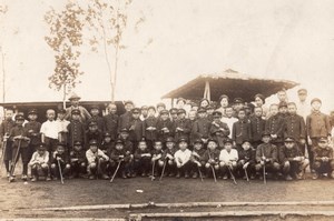 Young Boys Group Student Fashion Japan old Photo 1910