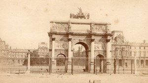 Paris Place du Carrousel Arch France old Photo 1880'
