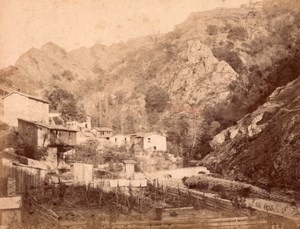Thiers Margeride Panorama France old Cabinet Card Photo CC 1880'