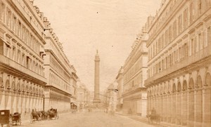 Paris Place Vendome animated France old Photo 1880'