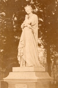 Paris Tuileries Garden Statue France old Photo 1880'