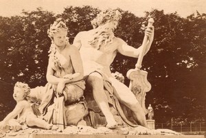 Paris Tuileries Garden Statue France old Photo 1880'