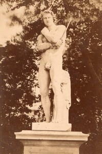 Paris Tuileries Garden Statue France old Photo 1880'