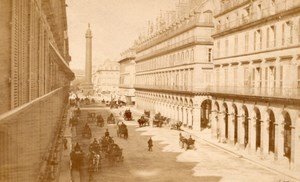 Paris Place Vendome Animated France old Photo 1880'
