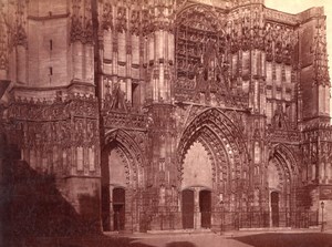 Unidentified Gothic Cathedral France old Photo 1880'