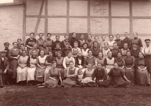 Women Workers group North France old Photo 1890'