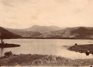 Lake panorama Lac Alpes France old Photo 1880'