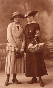 Belgium WWI Egg Basket Brussel real Photo postcard 1916