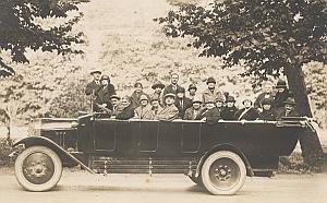 Lourdes Convertible Bus Tourist Group France Photo 1920