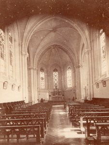 France Tours Church Interior Old Cabinet Card Photo CC 1890