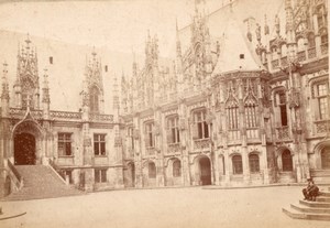 France Blois Castle Interior Court Old Cabinet Card Photo CC 1890