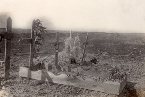 France WWI Anonymous Graves Old Cabinet Card Photo CC 1918