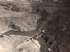 Moulouya Bridge Guercif Morocco old Aerial Photo 1920