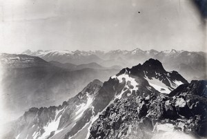 France or Switzerland Alpes Panorama Old Photo 1900