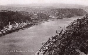 St Goar Goarhausen Germany Rheinlande Old Cabinet Card Photo CC 1897