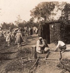 Soldiers at Work French Front WWI Stereo Photo 1918