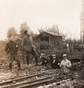 Railway Trench French Front WWI Stereo Photo 1918