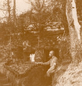 Doctor Office French Front WWI Stereo Photo 1918