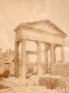 Roman Ruins Temple Tunisia old Garrigues Photo 1880