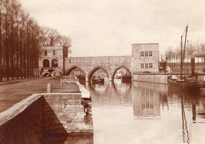 Le Pont des Trous Tournai Belgium Old Photo 1900