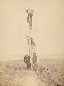 Four Buddy Friends Le Tréport Instantaneous Photo 1883