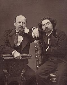 Writer Erckmann Chatrian France Old Petit Photo 1875