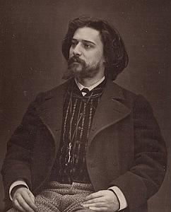 Writer Alphonse Daudet France Old Photo Carjat 1875