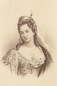 Duchesse du Maine French Historic CDV old Photo 1870
