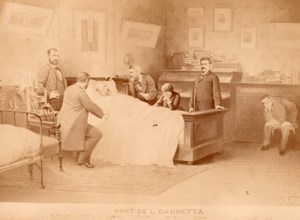 Mort de Leon Gambetta Paris old CC Photomontage 1882