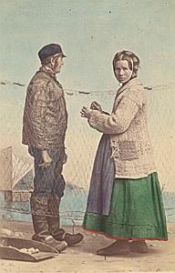 Skovshoved Traditional Fashion hand colored Photo 1870