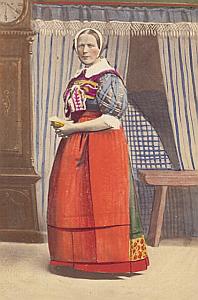 Roskilde Traditional Fashion hand colored Photo 1870