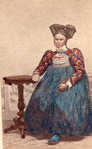 Oberbayern Traditional Fashion hand colored Photo 1870