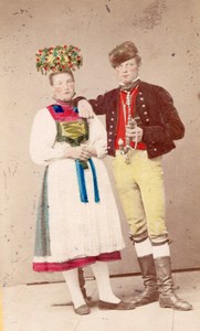 Germany Traditional Fashion hand colored Photo 1870