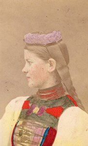 Germany Traditional Fashion hand colored Photo 1870