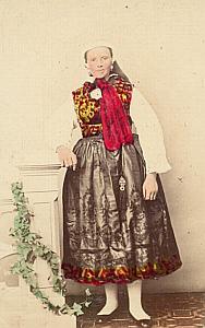 Germany Traditional Fashion hand colored Photo 1870