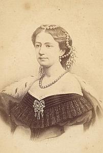 Danish Queen Louise de Hesse Cassel old CDV Photo 1870
