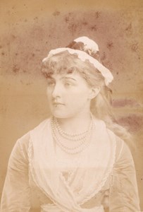 Belgium Opera Singer Vaillant Autograph Old Photo 1880