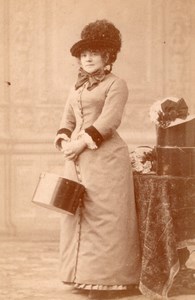 Opera Singer Celine Chaumont France Old Cabinet Card Photo CC 1880