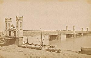 Rhine Iron Bridge Koln Germany Old Frith's Photo 1880