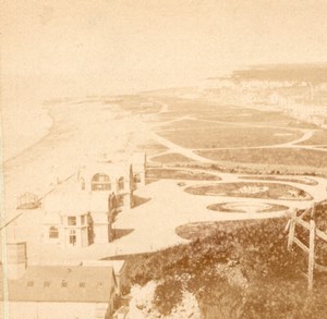 Beach & Bath Dieppe Old Valecke Stereoview 1865