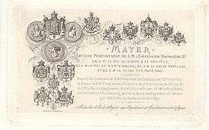 Photographic Studio Pioneer Mayer Business Card 1855
