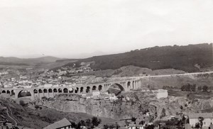 Panorama Constantine Bridge City Algeria old Photo 1925