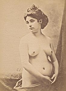 Nude Woman Risque Italy Old CC Photo 1890