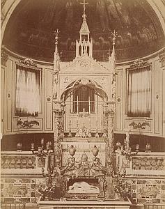 San Cecilia Church  Roma Italy old Alinari Photo 1890