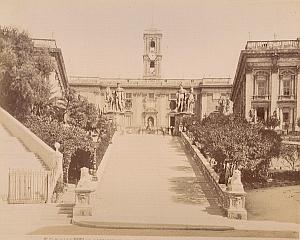Campidoglio Stairs Roma Italy old Alinari Photo 1890