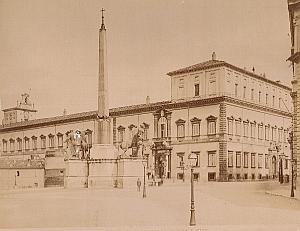 Quirinal Palace Place Roma Italy old Alinari Photo 1890
